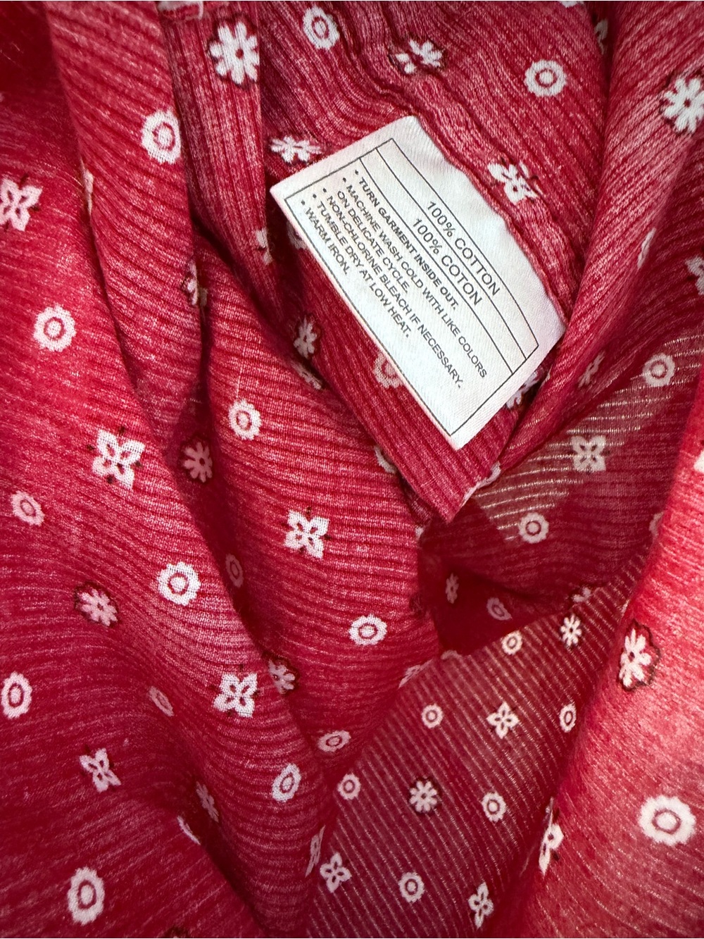 Ariat Women Bandana Fitted Red White Button Long Sleeve Western Shirt - Picture 13 of 13